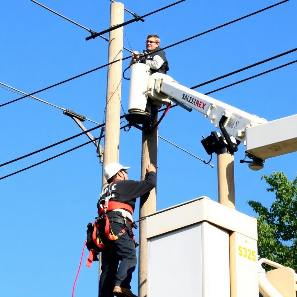 Travaux près des lignes électriques